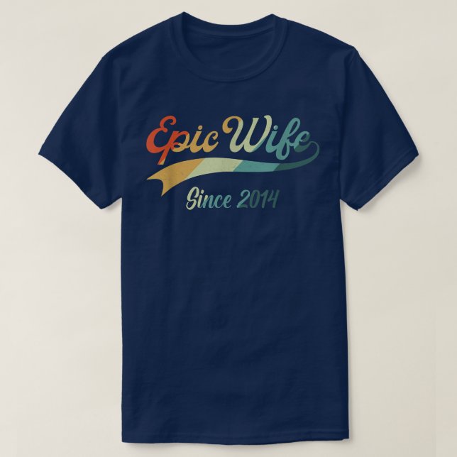 Camiseta 8.º Aniversario De Regalos Para Su Esposa Épica Si (Diseño del anverso)