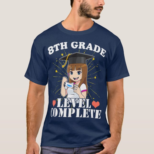 Camiseta 8.º Chica de Graduación que ama a Anime y (Anverso)