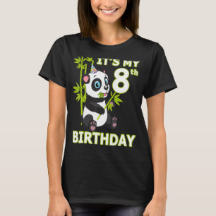 Camiseta 8.º cumpleaños 8 años Fiesta Animal Panda