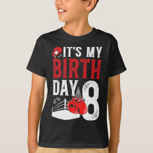 Camiseta 8.º cumpleaños Boxeador de 8 años