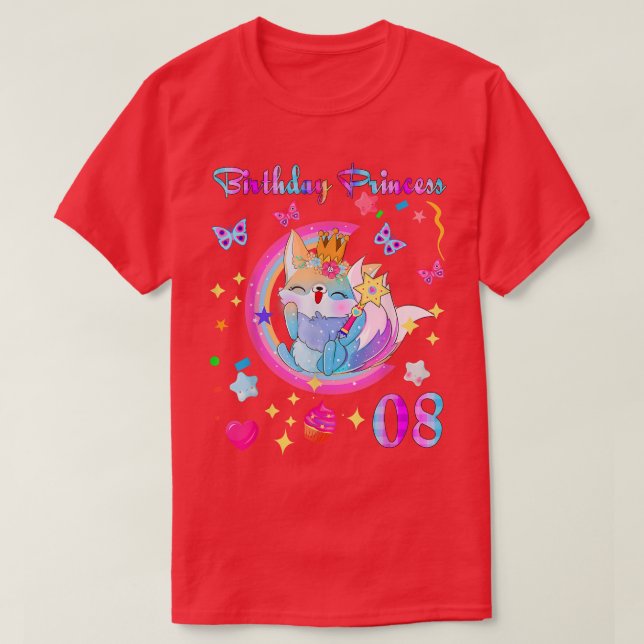 Camiseta 8.º cumpleaños de Lover 8 años de edad Gift Birthd (Diseño del anverso)