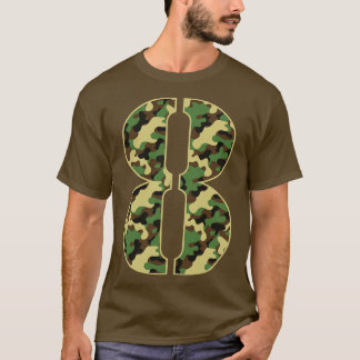 Camiseta 8.º cumpleaños de soldado militar de 8 años