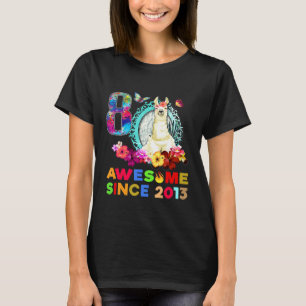 Camiseta 8.º cumpleaños del Chica Awesome From 2013 Cute Ll