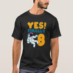 Camiseta 8.º cumpleaños Espacio astronauta Tema Fiesta 8 añ