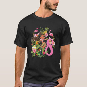 Camiseta 8.º Cumpleaños Fiesta Tiki Summer Hula Hawaiian Lu