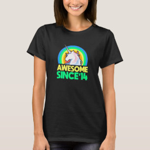 Camiseta 8.º cumpleaños increíble desde 14 Fiesta unicornio
