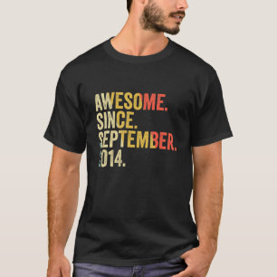 Camiseta 8.º cumpleaños increíble desde septiembre de 2014 