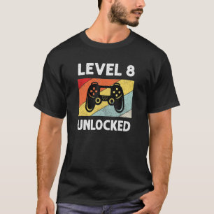 Camiseta 8.º cumpleaños niños de 8 años