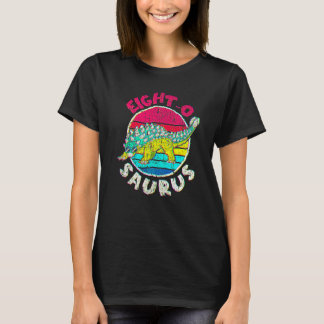Camiseta 8.º Cumpleaños Ocho O Saurus I Ankylosaurus I Fami