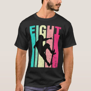 Camiseta 8.º Cumpleaños Patinaje Retro Skateboard 8 Años Bi