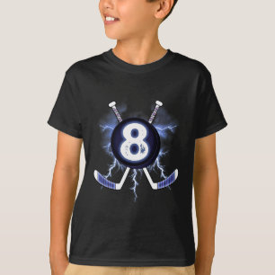 Camiseta 8.º cumpleaños - Regalo de hockey sobre hielo de 8