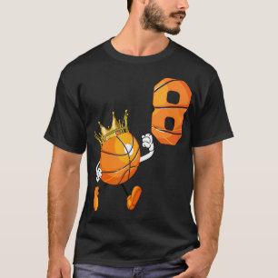 Camiseta 8.º Cumpleaños Tema De Amante Del Baloncesto De 8 