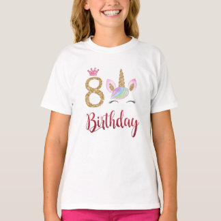 Camiseta 8.º cumpleaños Unicornio Dabbing, 8 años