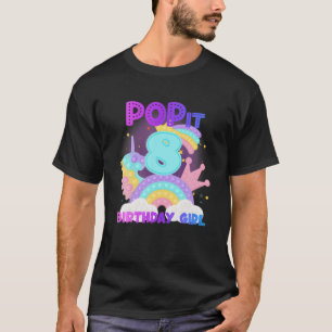 Camiseta 8.º Cumpleaños Unicornio Fidget Pop It Birthday Ch