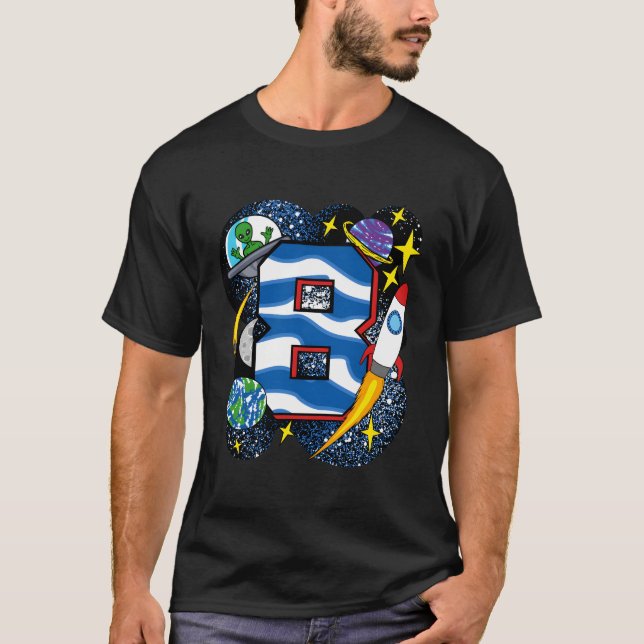 Camiseta 8.º Espacio Tema Py Para Extranjero (Anverso)