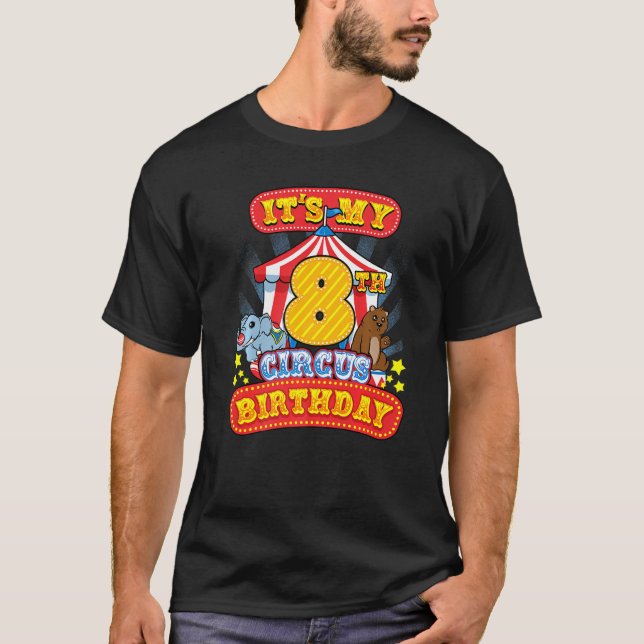 Camiseta 8.º Fiesta del carnaval de cumpleaños en el octavo (Anverso)