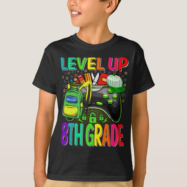 Camiseta 8.º Grado De Vuelta A La Escuela Sin Bloqueo (Anverso)