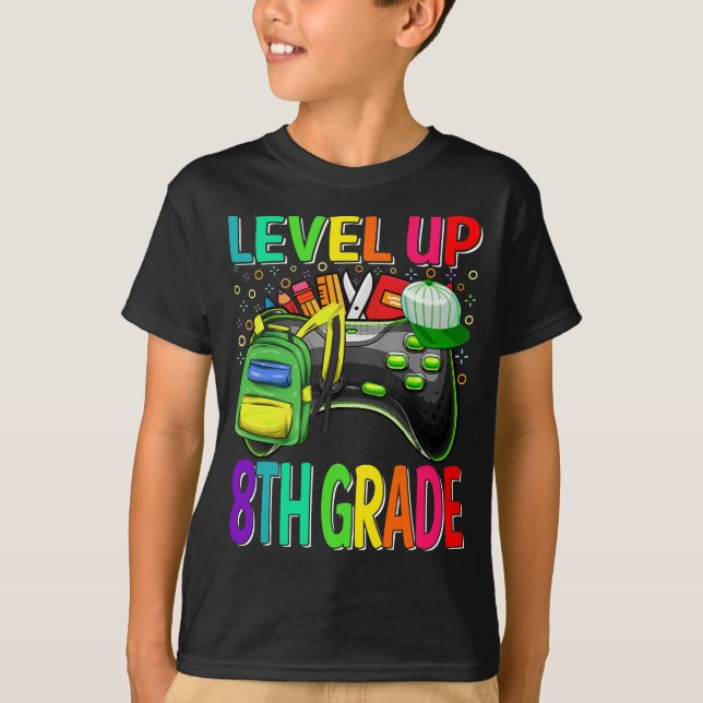 Camiseta 8.º Grado De Vuelta A La Escuela Sin Bloqueo (Anverso)