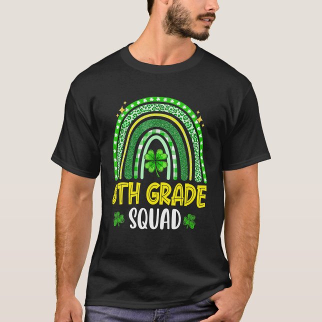 Camiseta 8.º Grado Squad St Patricks Day Funny Mateo (Anverso)
