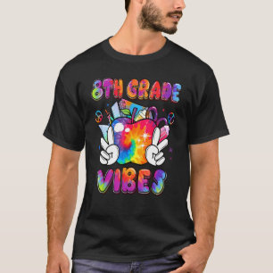 Camiseta 8.º Grado Tye Niños Chicas De Vuelta A La Escuela