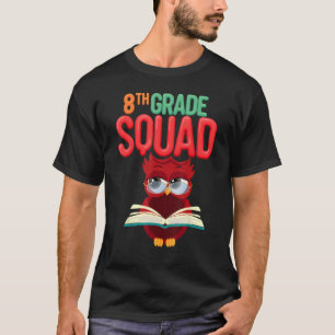 Camiseta 8.º Ilustrador De Octavo Grado Squad Owl