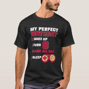 Camiseta 8.º Jugador de Cumpleaños perfecto Niños de 8 años