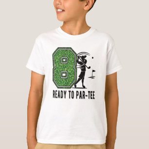 Camiseta 8.º Jugador de Golf Regalo Cumpleaños Niño de 8