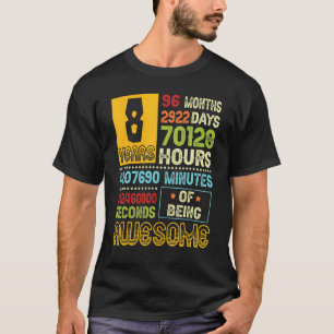 Camiseta 8.º Nacimiento 8 Años De Ser Increíble
