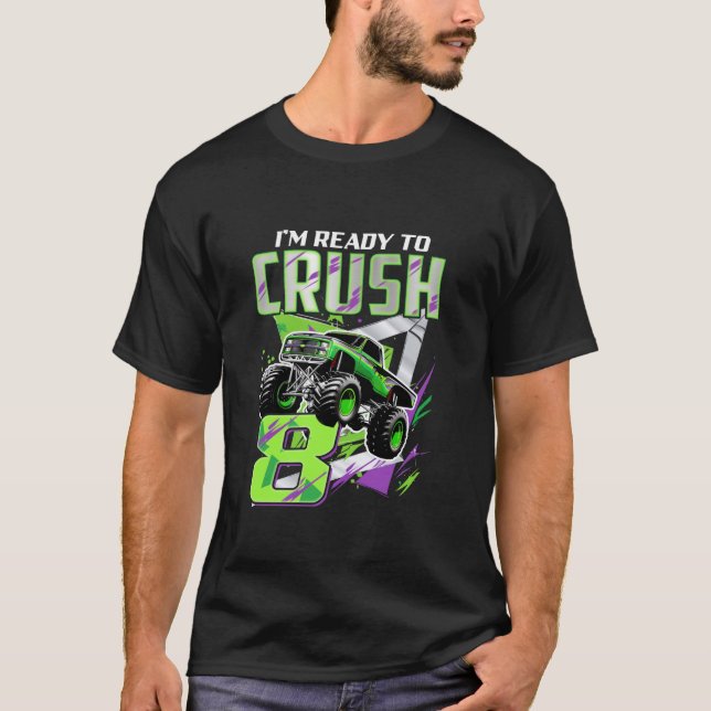 Camiseta 8.º Nacimiento Niño Regalo Estoy Listo Para Aplast (Anverso)