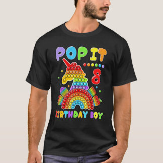 Camiseta 8.º Nacimiento Pop It Fidget Juguete 8 Años