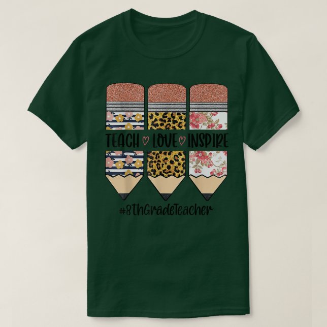 Camiseta 8.º Profesor De Regreso A La Escuela De Aprendizaj (Diseño del anverso)