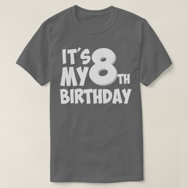 Camiseta 8.º regalo de cumpleaños (Diseño del anverso)
