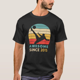 Camiseta 8.º Regalo de cumpleaños Juvenil Retro Fútbol asom