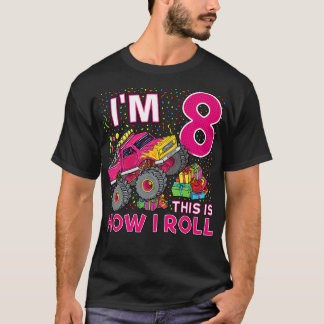 Camiseta 8.º regalo de Fiesta de Camión de Cumpleaños G de 