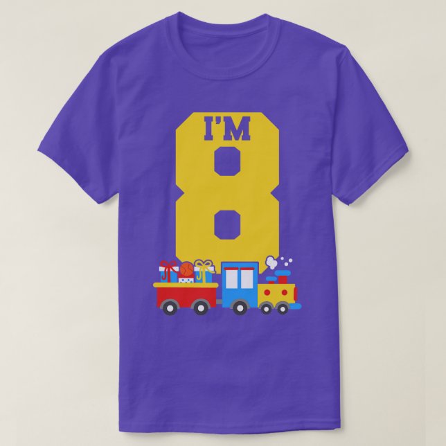 Camiseta 8.º tren de cumpleaños 1 (Diseño del anverso)