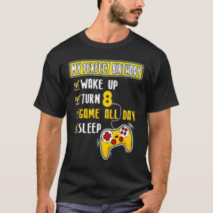 Camiseta 8 años 8.º Jugador de Fiesta de Cumpleaños Perfect