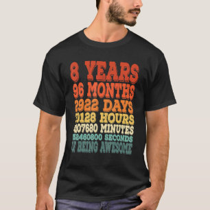 Camiseta 8 años 8 cumpleaños 8 niños Chicas 8 años Yo