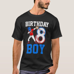 Camiseta 8 años de edad Baseball Tema de la octava fiesta d