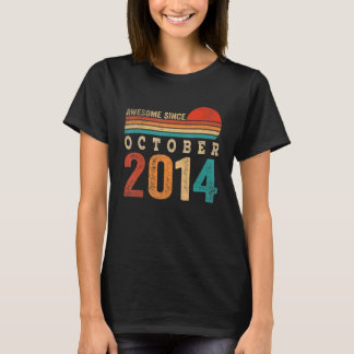 Camiseta 8 años de edad increíble desde octubre de 2014 8º