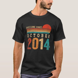 Camiseta 8 años de edad increíble desde octubre de 2014 8º