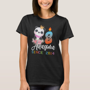 Camiseta 8 años de edad Panda Fiesta Niños Chicas