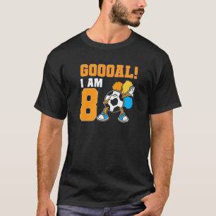 Camiseta 8 años de fiesta de cumpleaños temática del fútbol