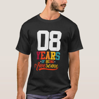Camiseta 8 Años De Ser Fabulosos Regalos 8 Años De Edad 8ª 