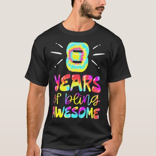 Camiseta 8 Años De Ser Impresionante Tejido 8 Años De Edad  (Anverso)