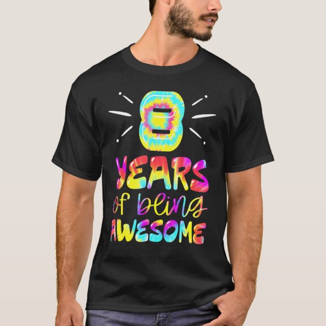 Camiseta 8 Años De Ser Impresionante Tejido 8 Años De Edad  (Anverso)