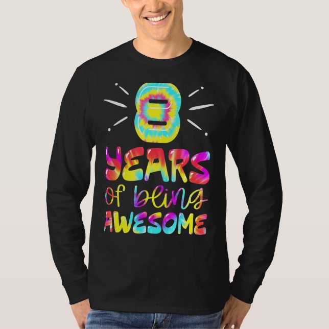 Camiseta 8 Años De Ser Impresionante Tejido 8 Años De Edad  (Anverso)