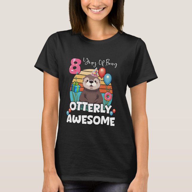 Camiseta 8 Años De Ser Nutria Totalmente Increíble Octavo C (Anverso)