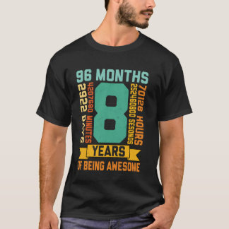 Camiseta 8 Años De Ser Un Amante De Las Matemáticas Impresi