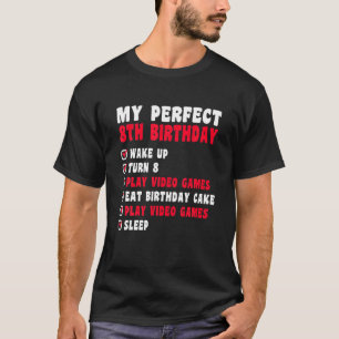 Camiseta 8 Años Mi Perfecto Jugador De Cumpleaños 8.º Nacim