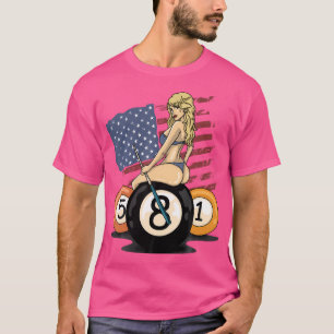 Camiseta 8 Ball Billiard Pool Player Ocho Ball Billits
